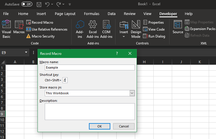 create a new keyboard shortcut excel for mac